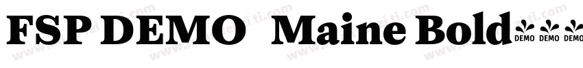 FSP DEMO   Maine Bold字体转换